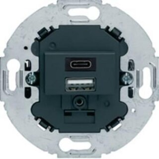 BERKER 260415 USB A+C Lade-Std.,2fach,3.0A,rund, ant.