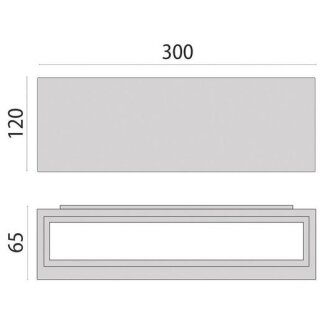 303850 LED-Wandleuchte 3000K 30W statisch asymmetrische...