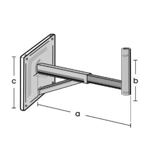 TELEVES WWH5075 Winkelwandhalter ausziehbar Stahl WA:...