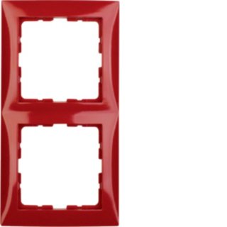 Berker 10128962 Rahmen 2fach S.1 rot glänzend