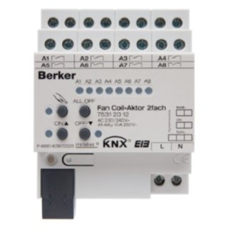 Berker 75312012 Fan Coil-Akt 2F 16A Sß Hd Sta REG KNX