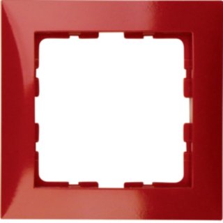 Berker 10118962 Rahmen 1fach S.1 rot glänzend
