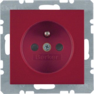 Berker 6765768962 Steckdose m SK-Stift e BS S.1/B.3/B7 rot