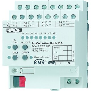 JUNG FCA 2 REGHE KNX Fan-Coil-Aktor 2fach, AC 230/240 V...