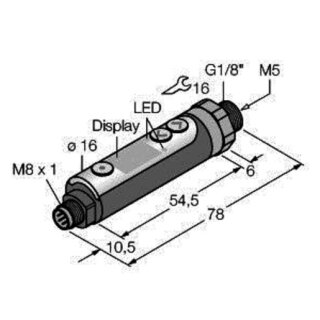 Turck PK01VR-P13-2UP8X-V1141 Drucksensor, mit 2...