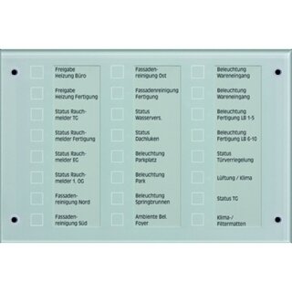 JUNG MBT 2424 KNX Melde- und Bedientableau, Glas grün