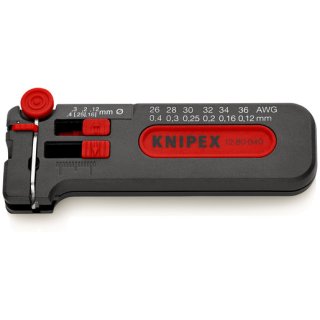 Knipex 12 80 040 SB Mini-Abisolierer für dünne...