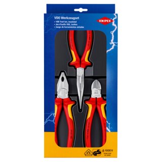 Knipex 00 20 12 VDE Werkzeugsatz Satz 3-tlg.