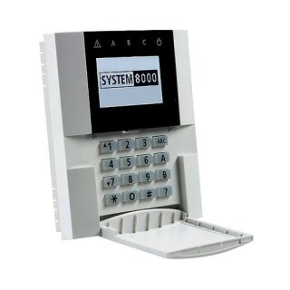 Indexa 8001F Funk-Bedienteil (Keypad) mit LCD-Display und RFID-kartenleser, System 8000