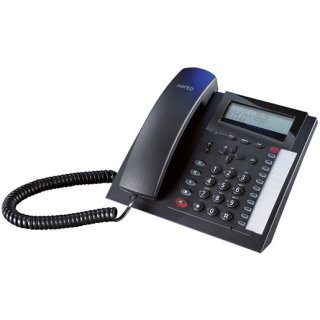 Agfeo T 18 schwarz analoges Telefon mit 3-zeiligem Display