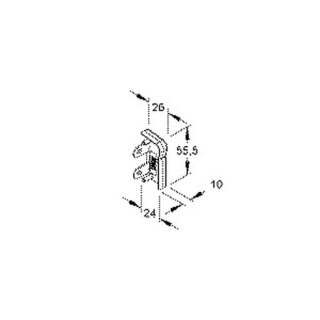 Kleinhuis T/SFE50R.6 Endstück rechts, 55,5x24 mm,...