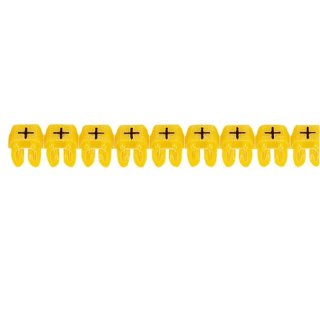 Legrand 38292 CAB 3 Kabelkennzeichnungssystem Symbol +, Schwarz auf Gelb, Leiterquerschnitt 4 - 6 mm², Gemäß EN 60 062