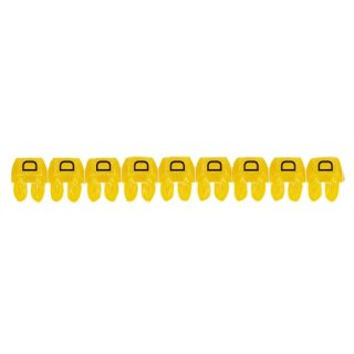 Legrand 38363 CAB 3 Kabelkennzeichnungssystem Buchstabe D , Schwarz auf Gelb, Leiterquerschnitt 4 - 6 mm², Gemäß EN 60 062