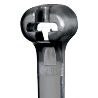 Panduit BT2M-M0 Kabelbinder mit Metallzunge, Breite: Miniatur, wetterbeständig, schwarz, 201 mm