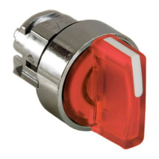 Schneider Electric ZB4BK1743 Frontelement für Leuchtwahlschalter ZB4, o. Rastung, rot, 3 Positionen