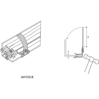 ABB AH153-B Trägerbefestigungsclip für Kabel...