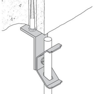 ABB UM44-BM6 Befestigungswinkel 6,5mm 90 Grad lang + Stangenbefest. fuer M6/6 Federhaltung