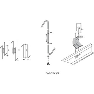 ABB ADSH10-30 Stabverbinder mit 2 Staeben 4mm für...