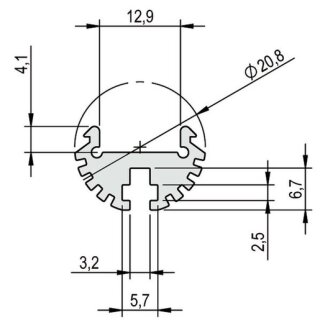 Barthelme 62399432 Profil Aluminium PINO HP 2m