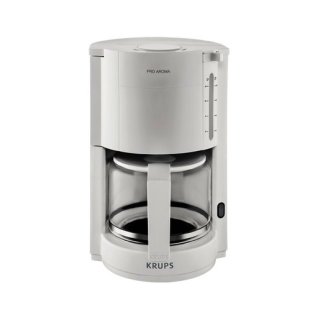 Krups F30901 ProAroma Glas-Kaffeemaschine weiss 1050 Watt