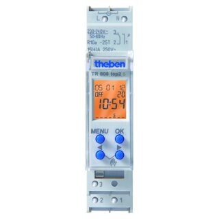 Theben TR 608 top2 S Reiheneinbau-Digital-Zeitschaltuhr 1...