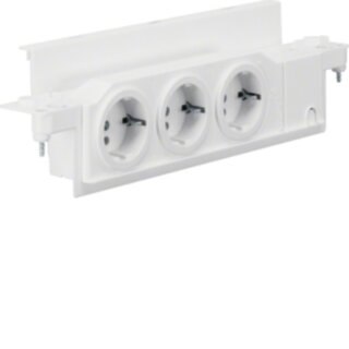 Hager VZ00HW Schuko-Steckdose,volta,HWV,3fach,drehbar