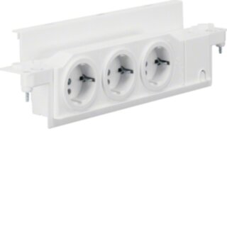 Hager VZ00UP Schuko-Steckdose,volta,UPV,3fach,drehbar