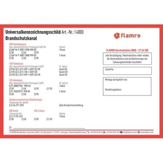 Flamro FLAMRO Universalkennzeichnungsschild FLAMRO...