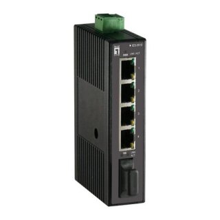 LevelOne IES-0510 4 FE + 1 MM SC Unmanaged Switch -10 ~...