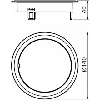 OBO GES R2B 9011 Blinddeckel Kunststoff 140x140x40, PA,...