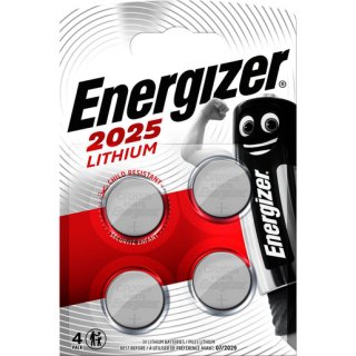 Energizer CR2025 large Spezialbatterie / Lithium CR-Typ 2025 4 Stück