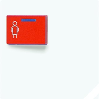 Jung 071 C Abdeckung für Ackermann, Typ 73073 F, rot, Serie CD, weiß
