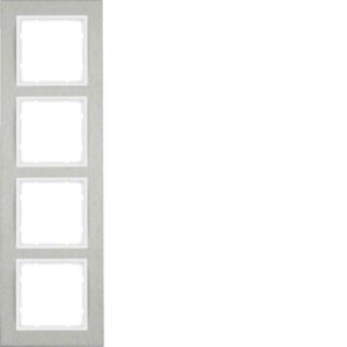 BERKER  10243609 Rahmen 4fach waag E-St B.7 E-St/pw