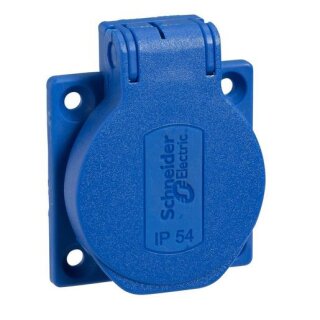 Schneider Electric PKS52B Schukosteckdose, blau, 2p+E,...