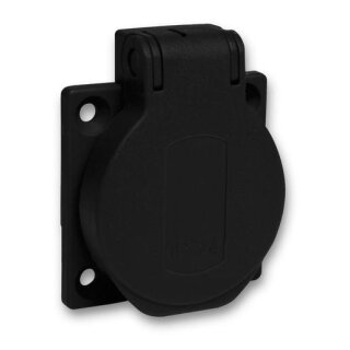 Schneider Electric PKS51N Schukosteckdose, schwarz, 2p+E,...