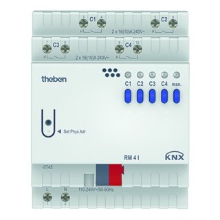 Theben RM 4 I KNX KNX Schaltaktor 4-fach, C-Last