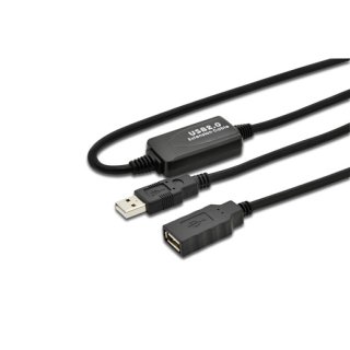 Assmann DA-73100-1 USB 2.0 Repeater Extension Active Kabel A/M nach A/F Länge 10m