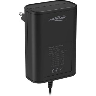 ANSMANN APS 1500 Universal-Netzteil 3 - 12 V DC, inkl. 7 verschiedenen Steckertypen; schwarz