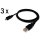 Assmann AK-870900-010-S USB 2.0 data/charger cable set, USB A to micro B M/M, 1.0m, 3er Set, 3A, Version 2.0, bl