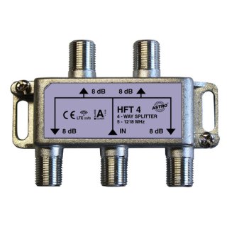 Astro HFT 4 Verteiler 4-fach 7,8 dB, 5 - 1200 MHz