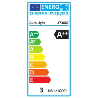 Aura Light LED D45 Classic 2,3W-827 E27 LED Filament...
