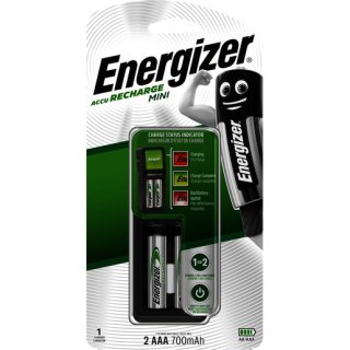Energizer Charger+2xHR3 700mAh Ladegerät Mini Charger +2AAA 700 mAh 1 Stück