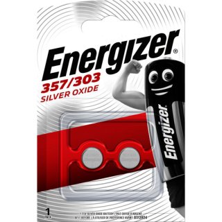 Energizer 357/303 (2 Stk.) Spezialbatterie / Uhren-Batterie - große Karte 357/303 2 Stück - Ersatz EPX76