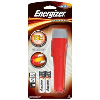 Energizer Taschenlampe Magnet Handheld inkl. 2xAA, 50...