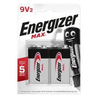Energizer MAX 9V Max E-Block (9V) 2 Stück