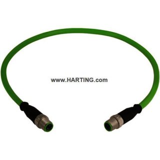 Harting 21349200000000 M12 Cable Assembly D-cod st/- m/-...