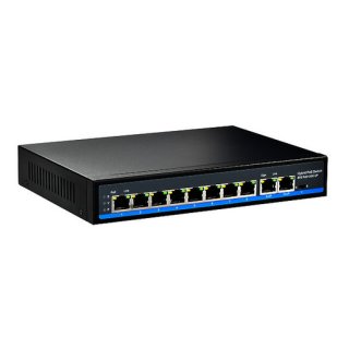 Indexa NWS83 PoE Netzwerk-Switch 10 (8+2) Ports, 100/1000...