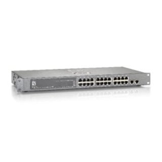 LevelOne FGP-2412W630 26-Port Fast Ethernet PoE Switch, 2 x Gigabit SFP/RJ45 Combo, 802.3at PoE+, 24 PoE Outputs, 630W