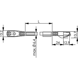 TELEGÄRTNER L80406A0007 Patchkabel S/FTP...