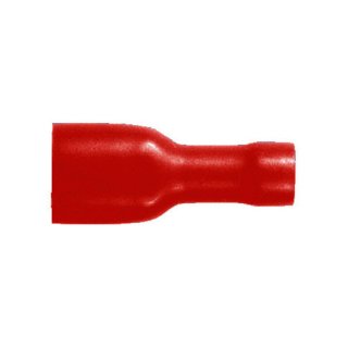 Vossloh 700765 Flachsteckhülsen, vollisoliert, rot,0,5 - 1,5qmm, 6,3x0,8,VE 100, halogenfrei